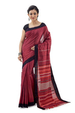 Cherry Begumpuri Handloom Designer Saree With Black Border - Saree