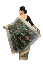 Golden And Green Handloom Designer Saree Saree - Saree