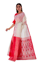 White-with-Red-Anchal-Traditional-Dhakai-Jamdani-SNJMB3002-3