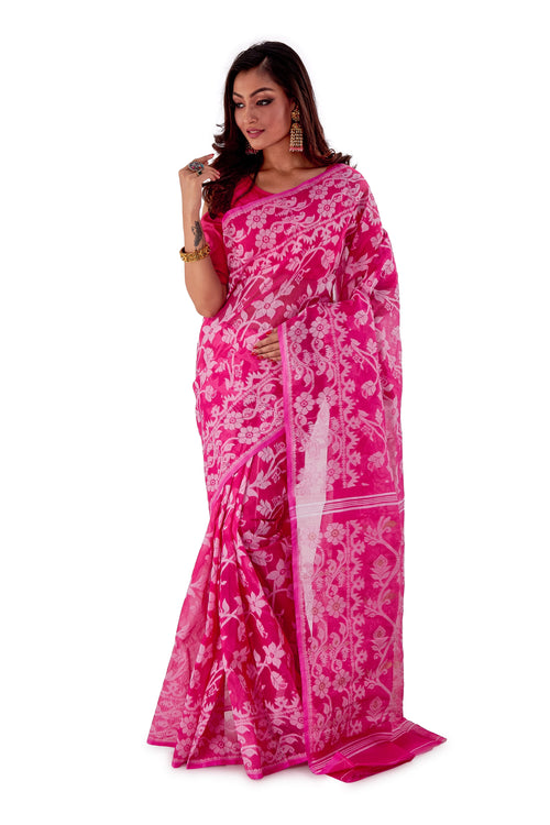 Pink-Traditional-Cotton-Dhakai-Jamdani-SNJMC1202-2