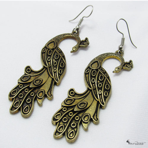 Peacock Earrings - Jewellery