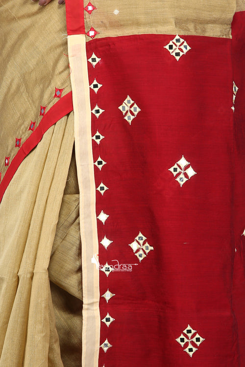Handloom Needle Crafted Saree - Saree