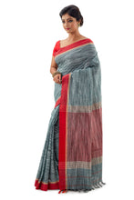 Grey Jharna Style Begumpuri Handloom Designer Saree - Saree