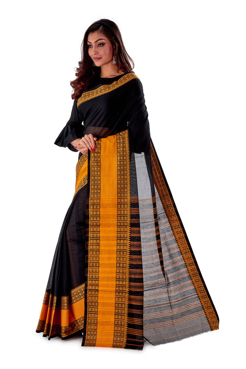 Black-with-Golden-Border-Designer-Begumpuri-Saree-SNHB1702-3