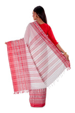 White-base-with-Thick-multicoloured-Border-Designer-Begumpuri-Saree-SNHB1703-4