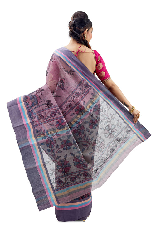 Traditional Handloom Kantha On Tant - Saree