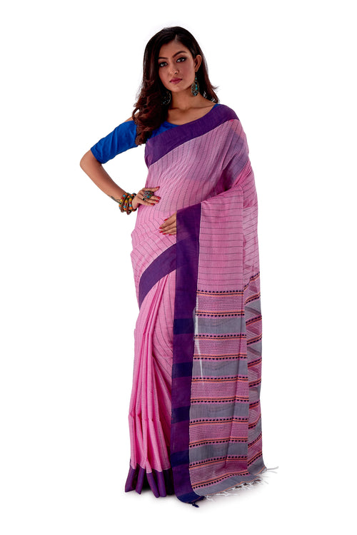 Pink-Begumpuri-Cotton-Designer-Saree-SNHK1201-2