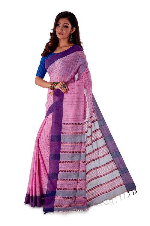 Pink-Begumpuri-Cotton-Designer-Saree-SNHK1201-3