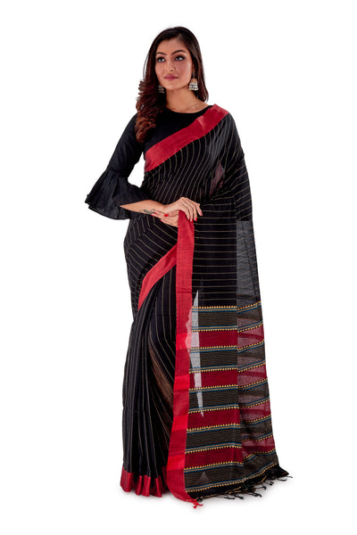 Black-Begumpuri-Cotton-Designer-Saree-SNHK1202-1