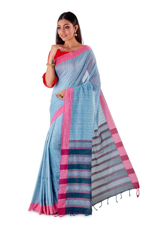 Yellow-Begumpuri-Cotton-Designer-Saree-SNHK1205-3