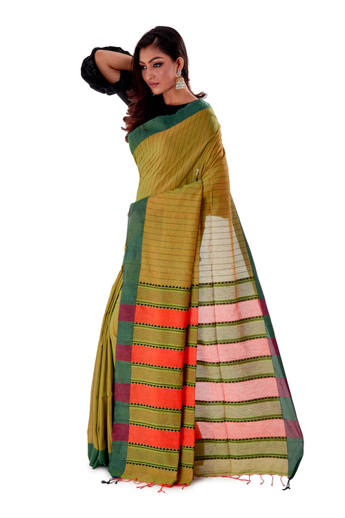 Parrot-Green-Begumpuri-Cotton-Designer-Saree-SNHK1207-3