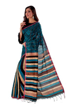 Green-base-Madhubani-Cotton-Designer-Saree-SNHK1302-3