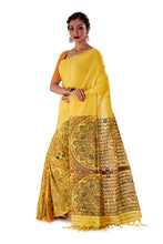 Yellow-Madhubani-Cotton-Designer-Saree-SNHK1403-3