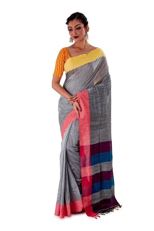 Multi-coloured-Khadi-Cotton-Designer-Saree-SNHK1603-2