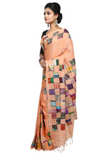 Applique Work On Handloom Cotton Khesh: Baul Saree - Saree