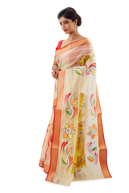 Handloom Traditional Cotton Designer Saree - Saree
