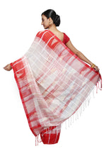White Handloom Pure Cotton Designer Saree - Saree
