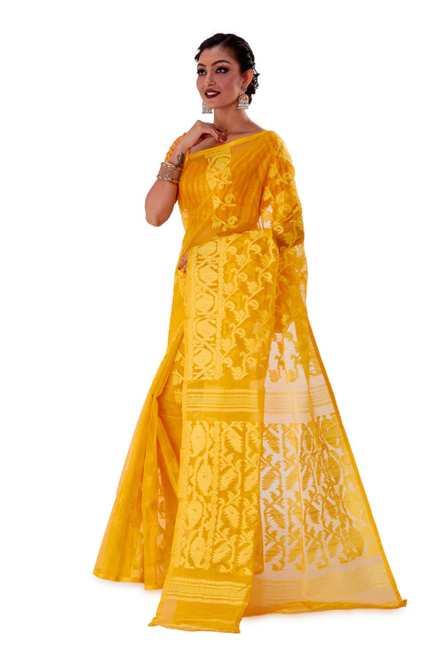 Yellow-Traditional-Dhakai-Jamdani-SNJMA3003-3