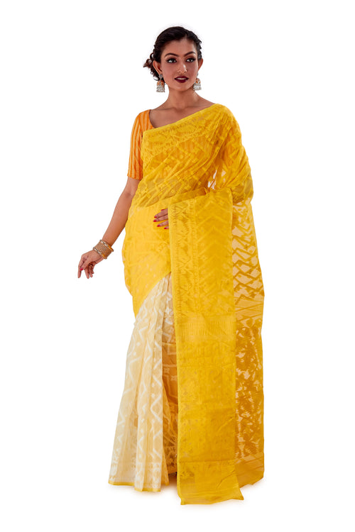 Yellow-Traditional-Dhakai-Jamdani-SNJMA4001-2