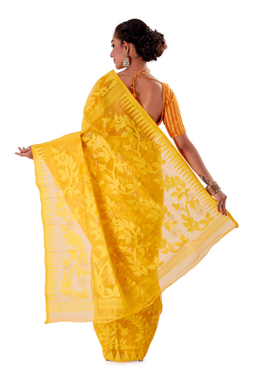 Yellow-Traditional-Dhakai-Jamdani-SNJMA4002-4