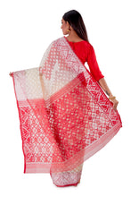 White-with-Red-Anchal-Traditional-Dhakai-Jamdani-SNJMB3002-4