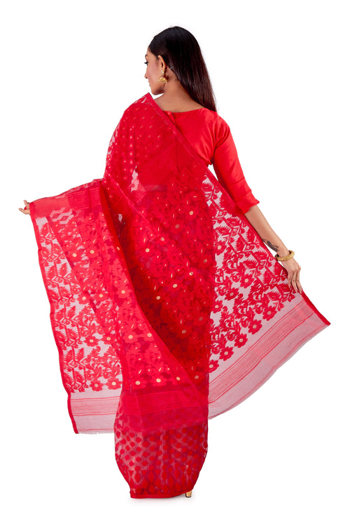 Red-and-White-Traditional-Dhakai-Saree-SNJMB4008-4