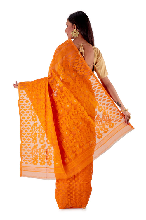 Pumpkin-Orange-Traditional-Dhakai-Saree-SNJMB4011-4