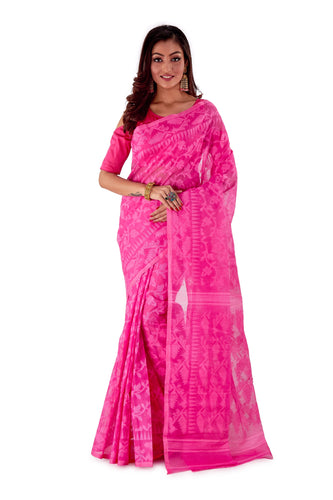 Pink-Traditional-Cotton-Dhakai-Jamdani-SNJMC1201-1