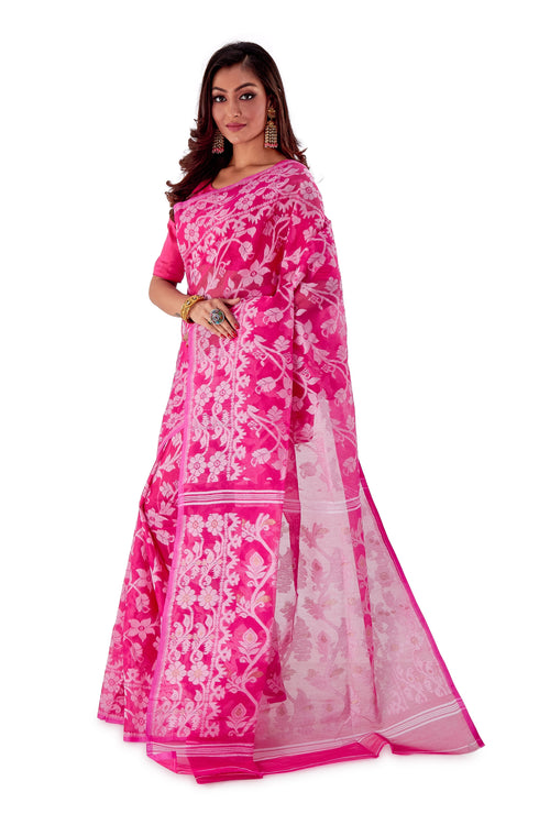 Pink-Traditional-Cotton-Dhakai-Jamdani-SNJMC1202-3