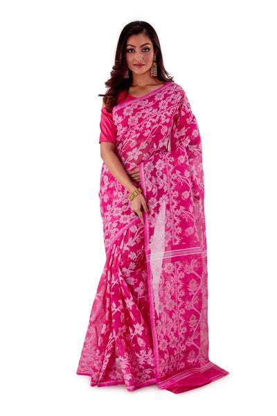 Pink-Traditional-Cotton-Dhakai-Jamdani-SNJMC1202-1