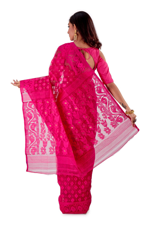 Pink-Traditional-Cotton-Dhakai-Jamdani-SNJMC1504-4