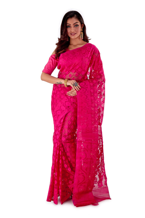 Pink-Traditional-Cotton-Dhakai-Jamdani-SNJMC1504-1
